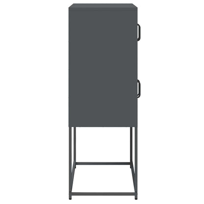 Hoge kast 68x39x107 cm staal antracietkleurig