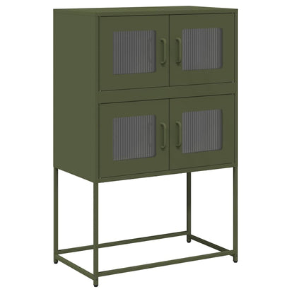 Hoge kast 68x39x107 cm staal olijfgroen