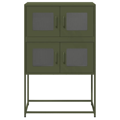 Hoge kast 68x39x107 cm staal olijfgroen
