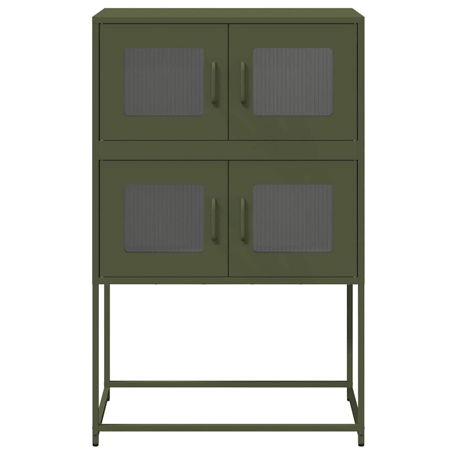 Hoge kast 68x39x107 cm staal olijfgroen