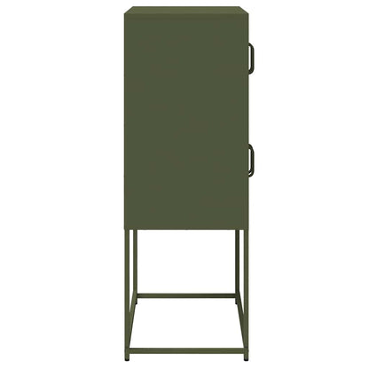 Hoge kast 68x39x107 cm staal olijfgroen
