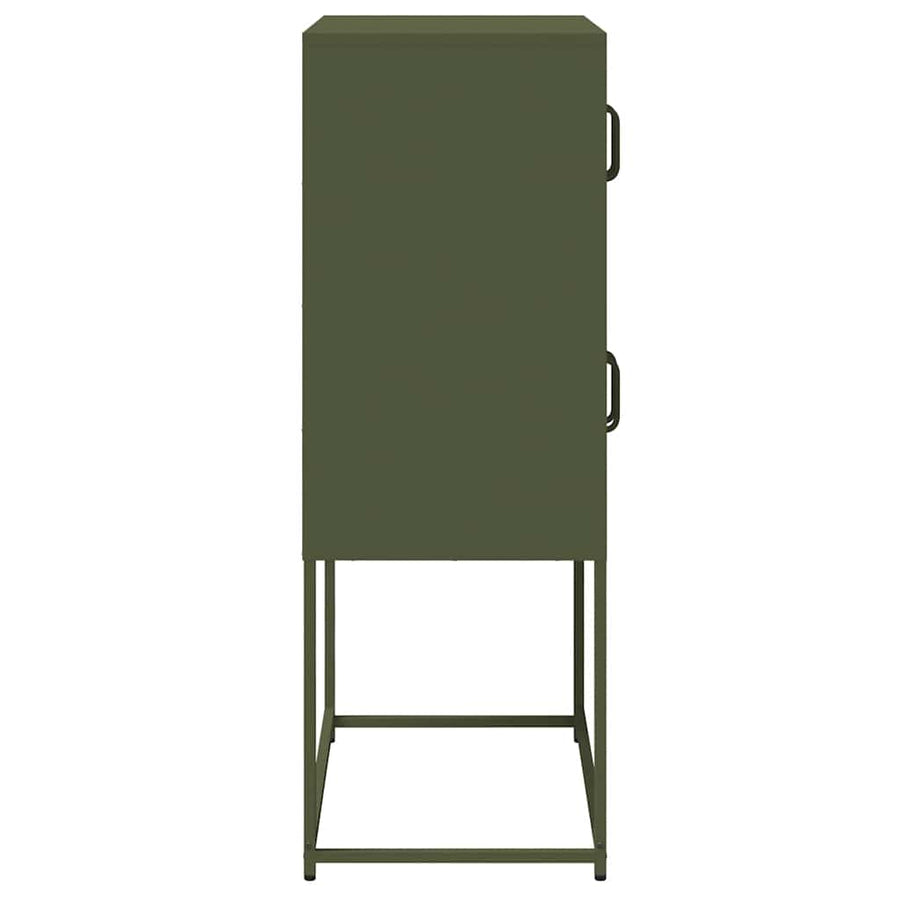 Hoge kast 68x39x107 cm staal olijfgroen