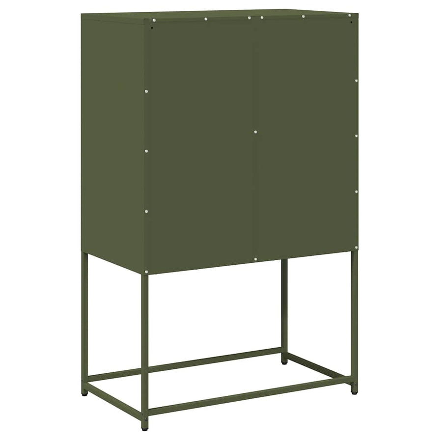 Hoge kast 68x39x107 cm staal olijfgroen
