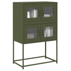 Tall cabinet 68x39x107 cm steel olive green