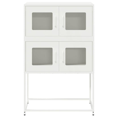 Hoge kast 68x39x107 cm staal wit