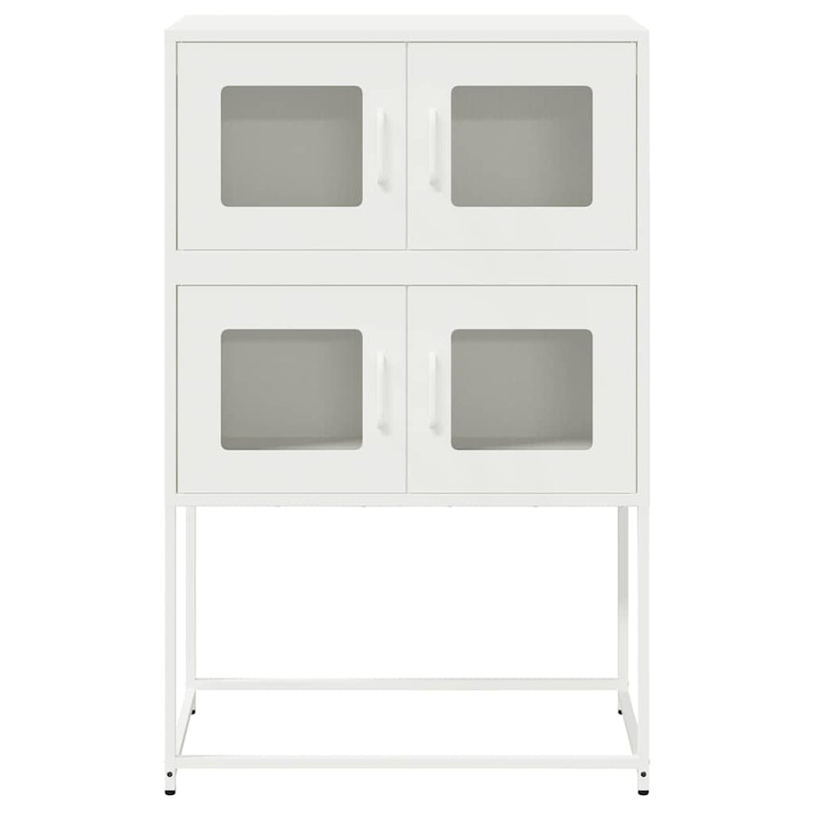Hoge kast 68x39x107 cm staal wit