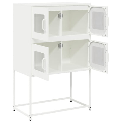 Hoge kast 68x39x107 cm staal wit