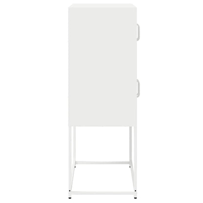 Hoge kast 68x39x107 cm staal wit