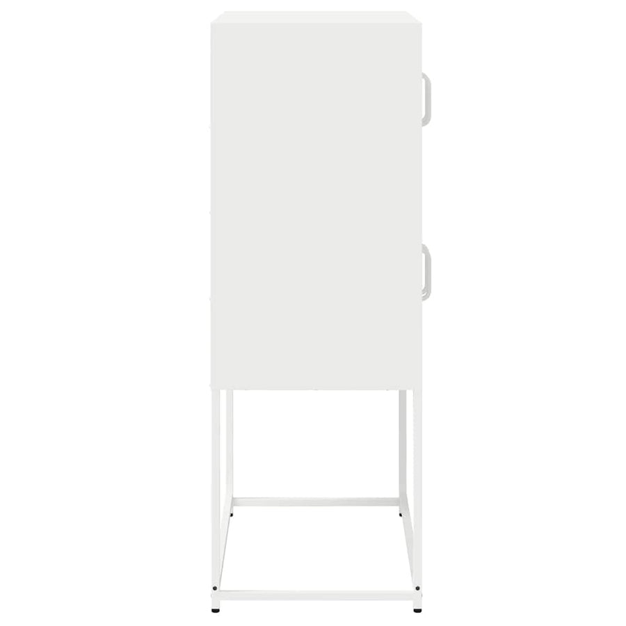Hoge kast 68x39x107 cm staal wit