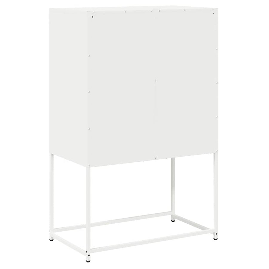 Hoge kast 68x39x107 cm staal wit