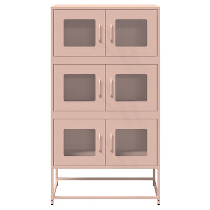 Hoge kast 68x39x123 cm staal roze
