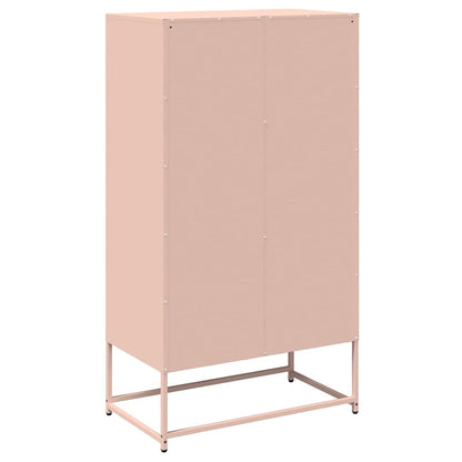 Hoge kast 68x39x123 cm staal roze