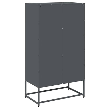 Hoge kast 68x39x123 cm staal antracietkleurig