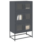 Hoge kast 68x39x123 cm staal antraciet
