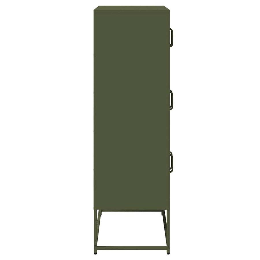 Hoge kast 68x39x123 cm staal olijfgroen