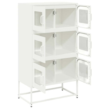 Hoge kast 68x39x123 cm staal wit