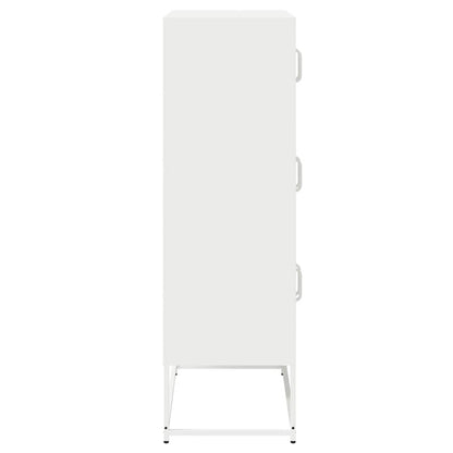 Hoge kast 68x39x123 cm staal wit