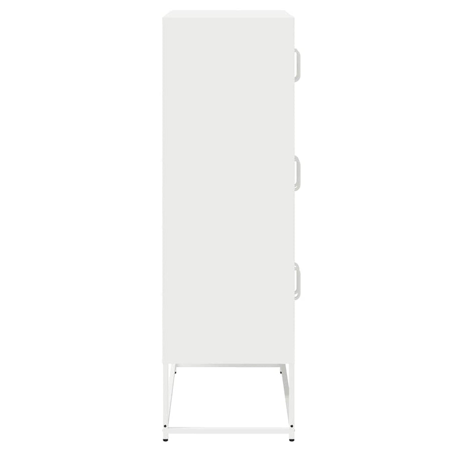 Hoge kast 68x39x123 cm staal wit