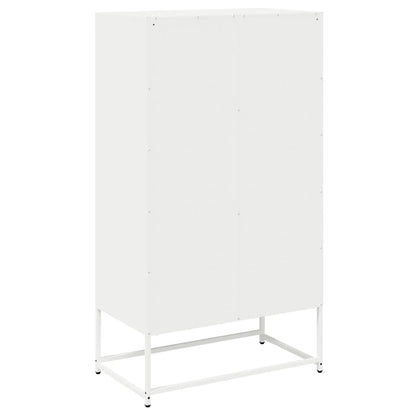 Hoge kast 68x39x123 cm staal wit