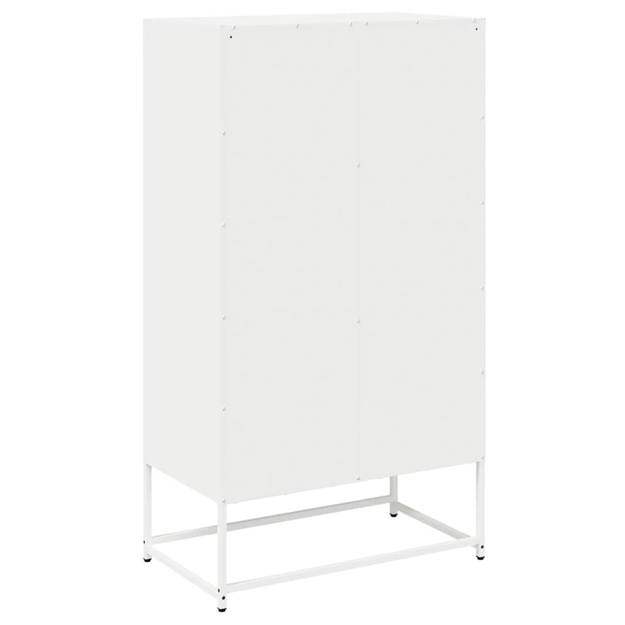 Hoge kast 68x39x123 cm staal wit