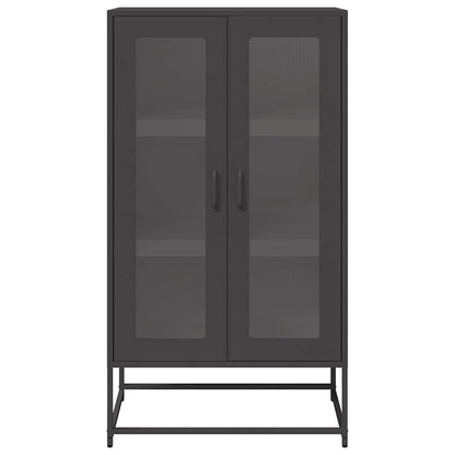 Hoge kast 68x39x123 cm staal zwart