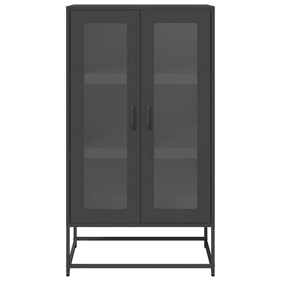 Hoge kast 68x39x123 cm staal zwart