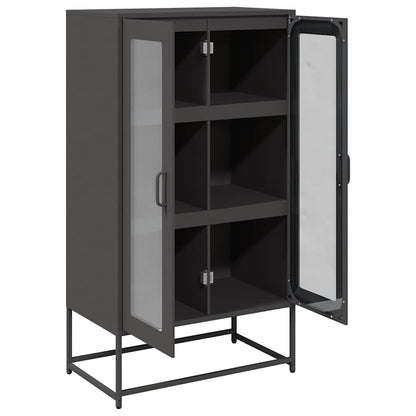 Hoge kast 68x39x123 cm staal zwart