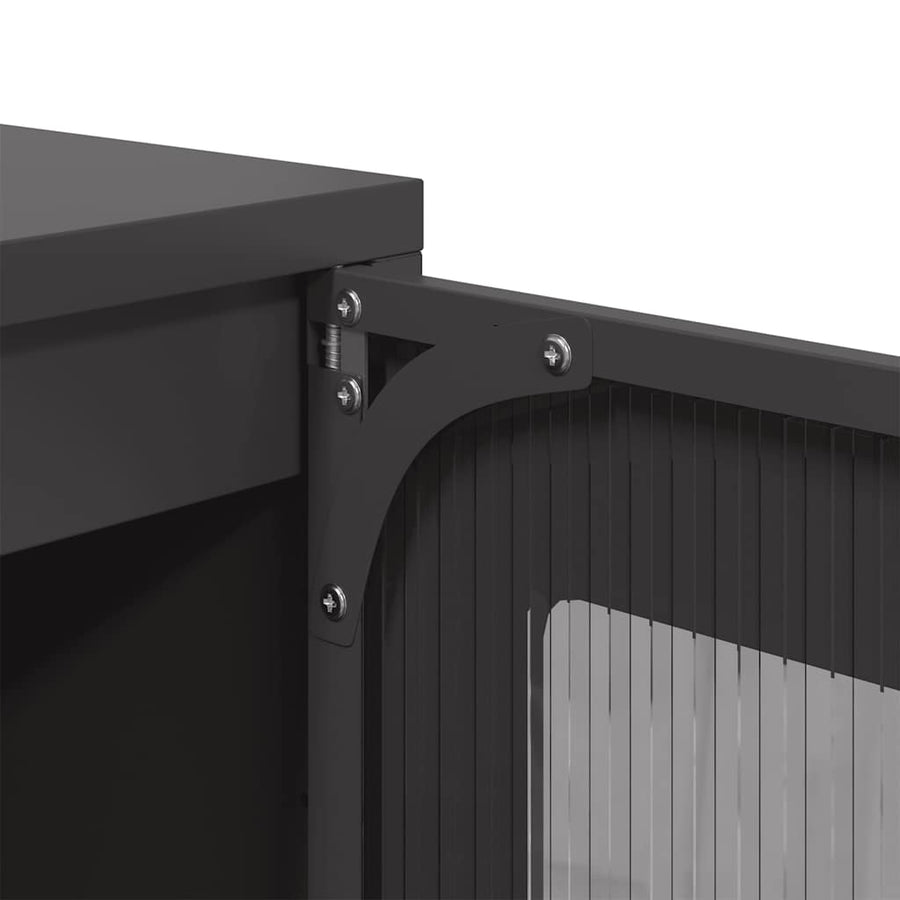 Hoge kast 68x39x123 cm staal zwart