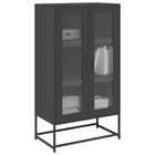 Tall cabinet 68x39x123 cm steel black