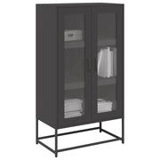 Tall cabinet 68x39x123 cm steel black