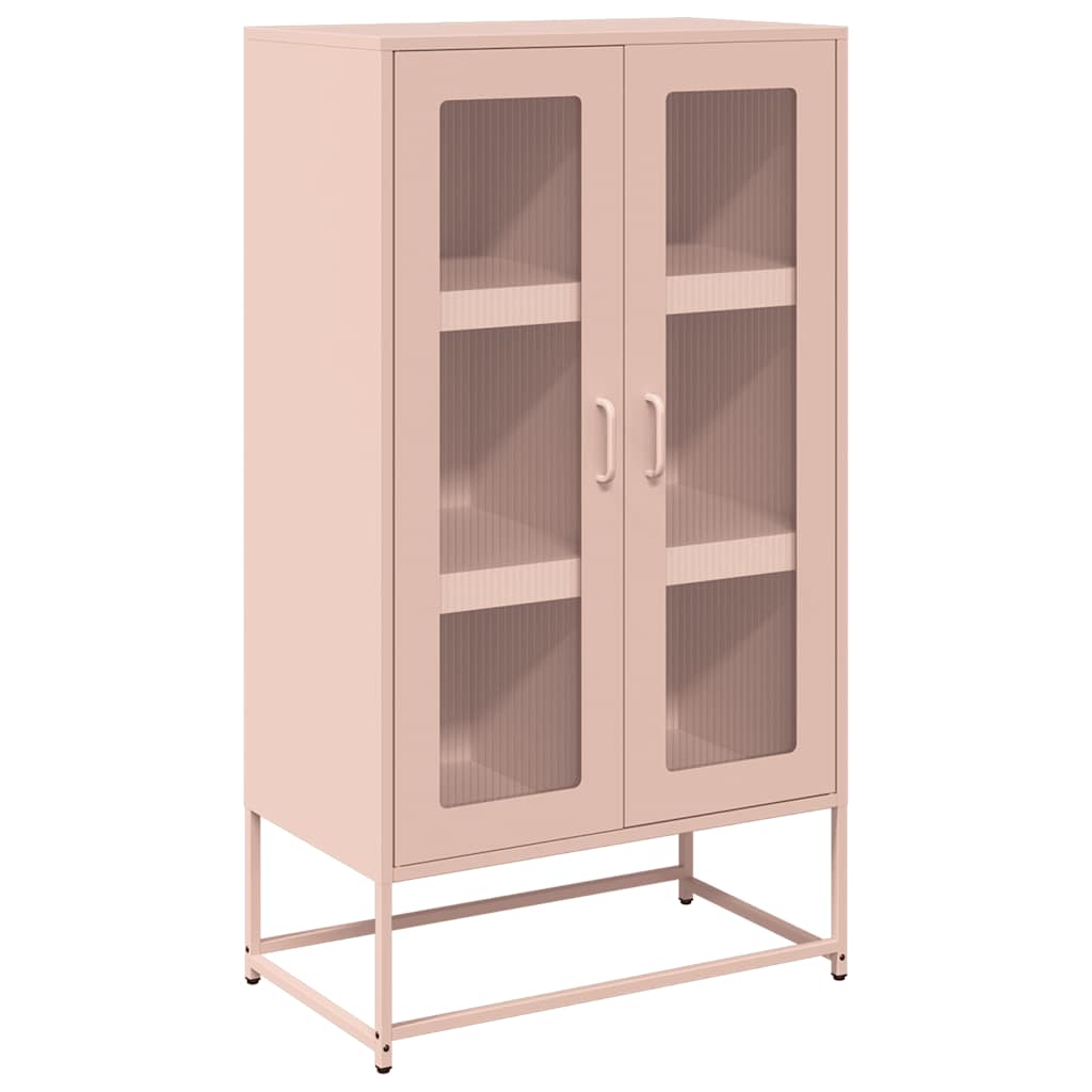 Hoge kast 68x39x123 cm staal roze