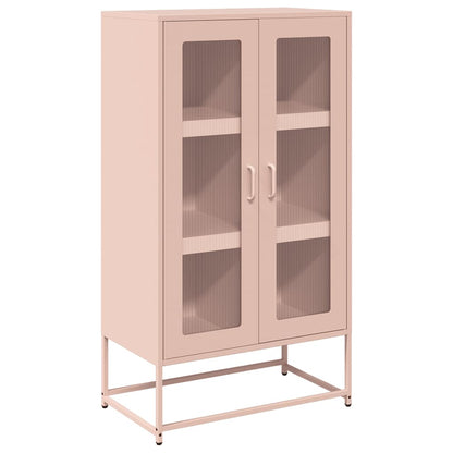 Hoge kast 68x39x123 cm staal roze