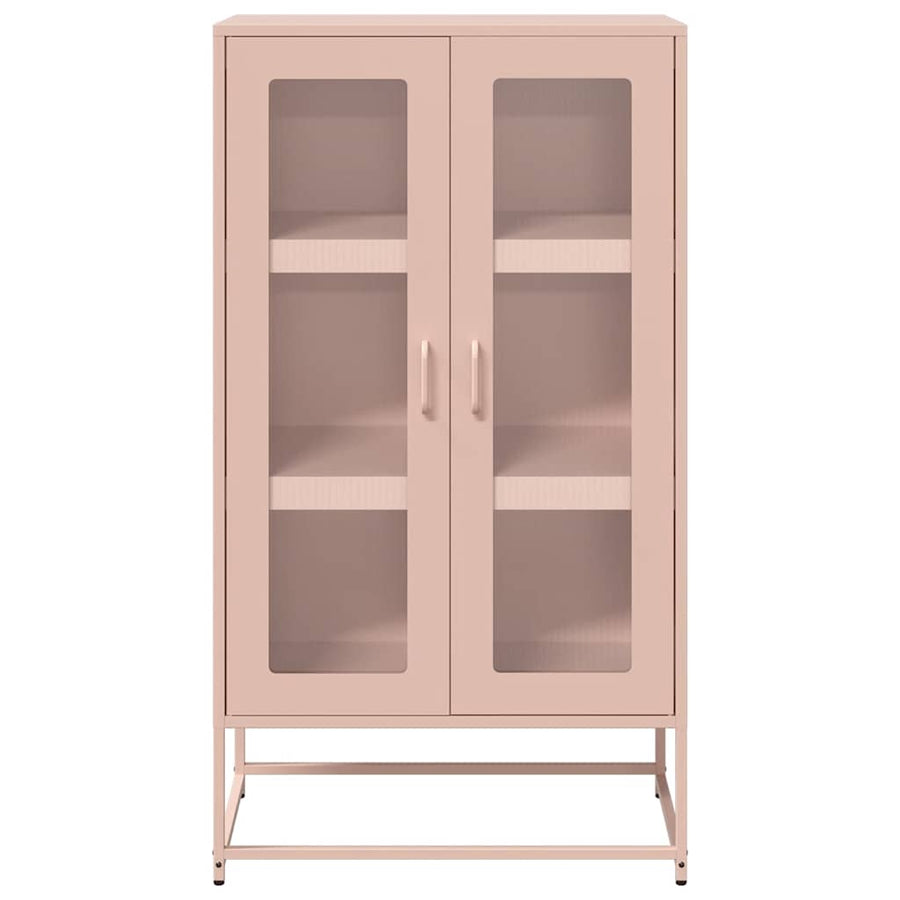 Hoge kast 68x39x123 cm staal roze