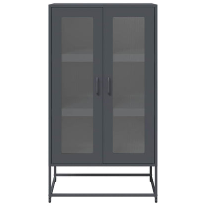 Hoge kast 68x39x123 cm staal antracietkleurig