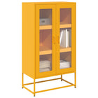 High cabinet 68x39x123 cm steel mustard yellow