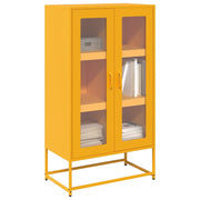 High cabinet 68x39x123 cm steel mustard yellow