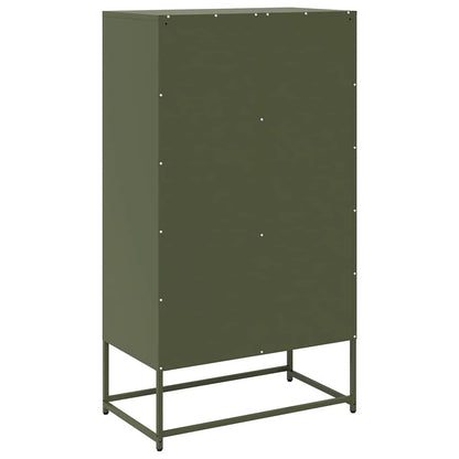 Hoge kast 68x39x123 cm staal olijfgroen