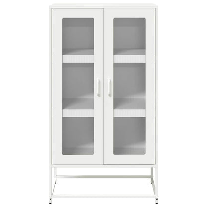 Hoge kast 68x39x123 cm staal wit