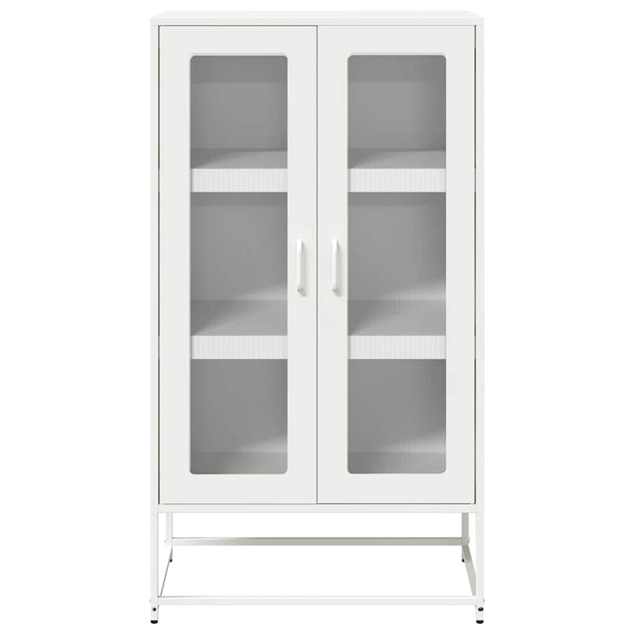 Hoge kast 68x39x123 cm staal wit
