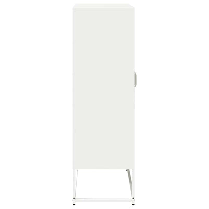 Hoge kast 68x39x123 cm staal wit