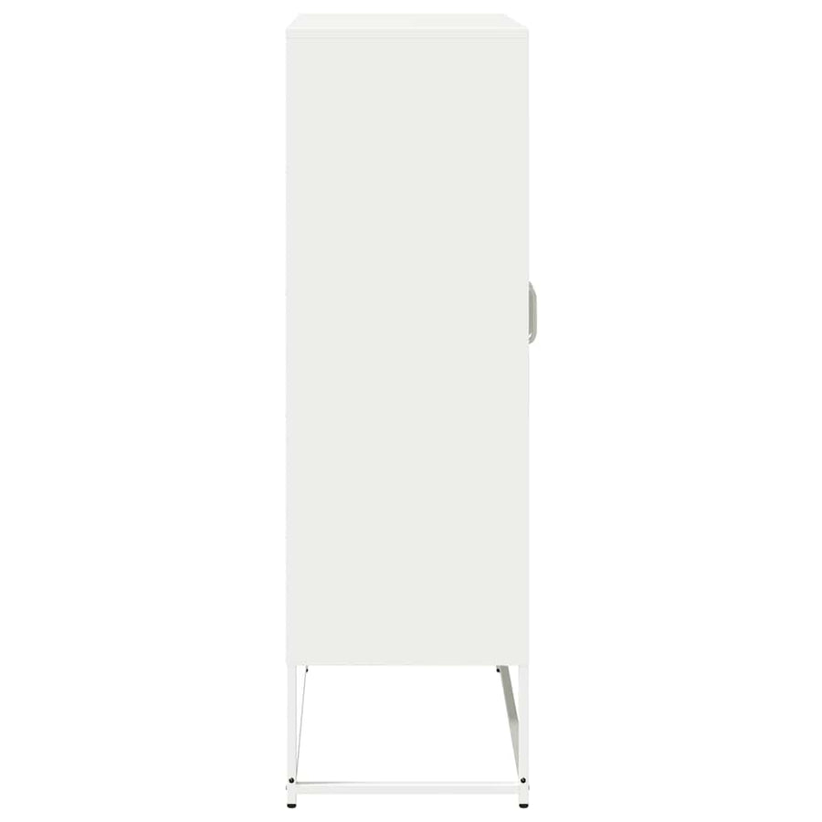 Hoge kast 68x39x123 cm staal wit