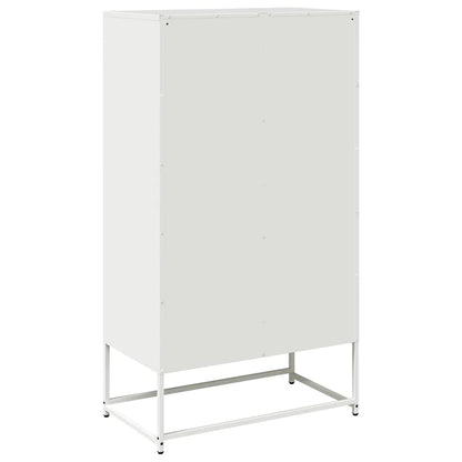 Hoge kast 68x39x123 cm staal wit