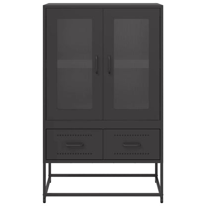 Hoge kast 68x39x111,5 cm staal zwart