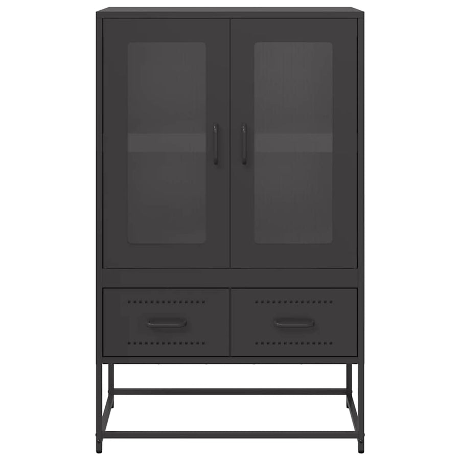 Hoge kast 68x39x111,5 cm staal zwart