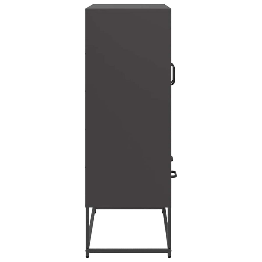 Hoge kast 68x39x111,5 cm staal zwart