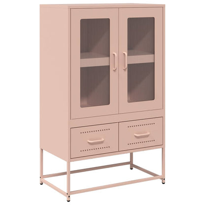 Hoge kast 68x39x111,5 cm staal roze
