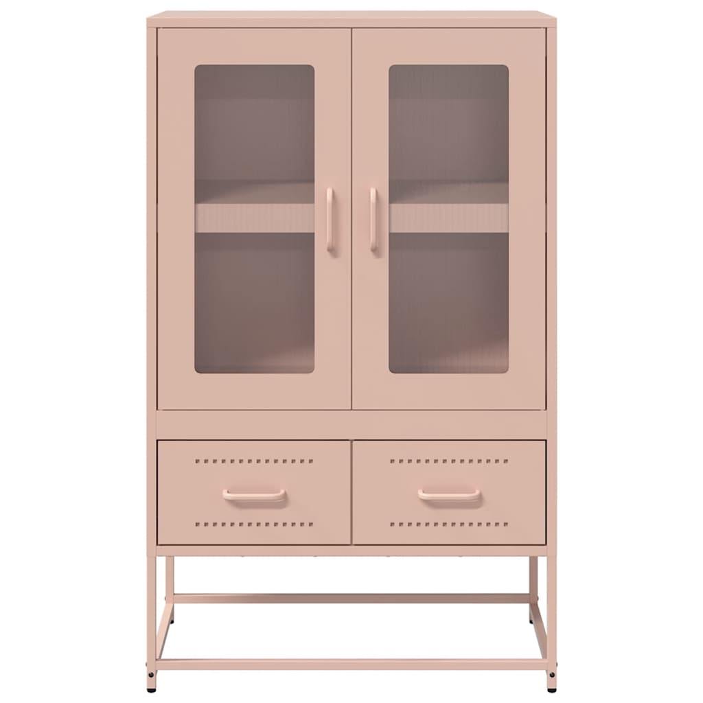 Hoge kast 68x39x111,5 cm staal roze