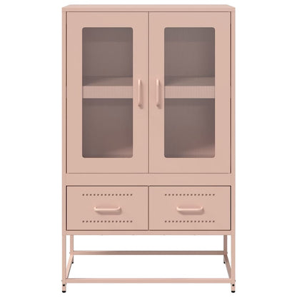 Hoge kast 68x39x111,5 cm staal roze