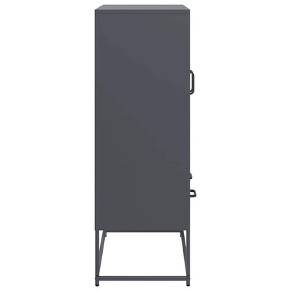 Hoge kast 68x39x111,5 cm staal antracietkleurig