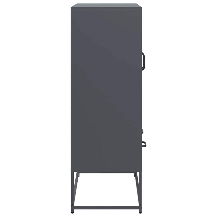 Hoge kast 68x39x111,5 cm staal antracietkleurig